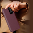 Husă cu clapetă pentru Samsung Galaxy S23 FE, Smart View Wallet, maroon