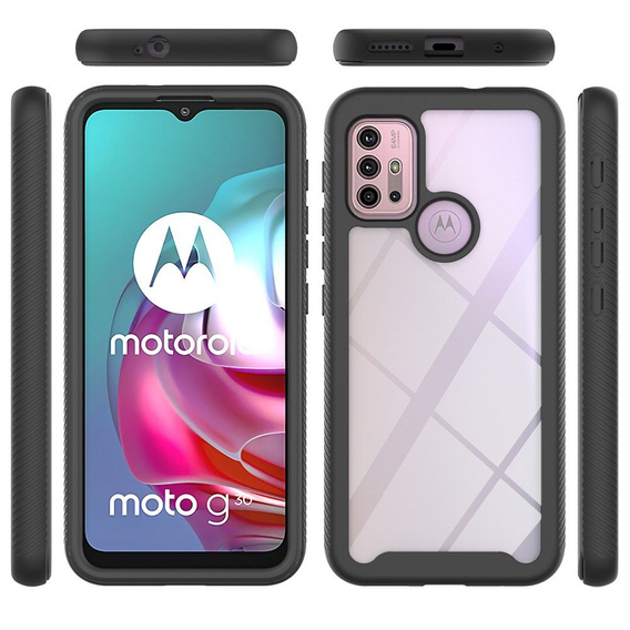 Carcasă pentru Motorola Moto G10 / G20 / G30, Shockproof, cu folie, albastru
