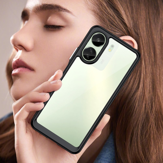 Huse pentru Xiaomi Redmi 13C / Poco C65, Fusion Hybrid, transparent / negru