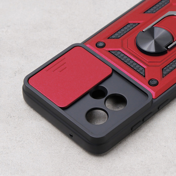 Husă blindată pentru Motorola Moto G84 5G, CamShield Slide, roșu