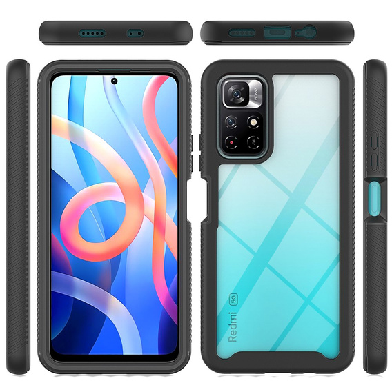 Carcasă pentru Xiaomi Poco M4 Pro 5G / Redmi Note 11S 5G, Shockproof, cu folie, albastru