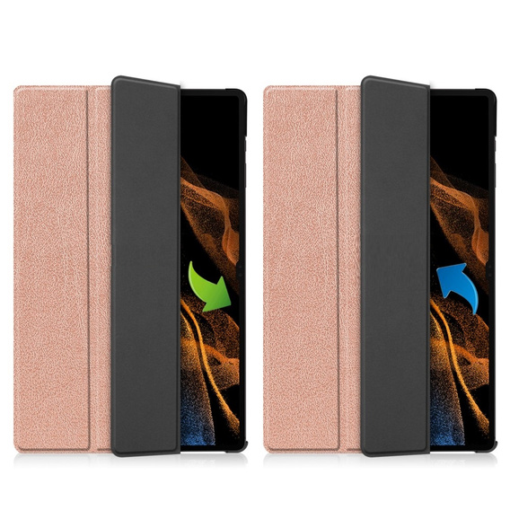 Husă pentru Samsung Galaxy Tab S9 Ultra, Smartcase, roz rose gold