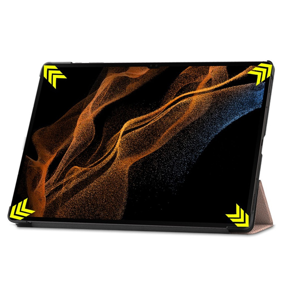 Husă pentru Samsung Galaxy Tab S9 Ultra, Smartcase, roz rose gold