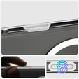 Carcasă ERBORD MagSafe pentru iPhone 16, buton activ, transparentă + Sticlă pentru ecran