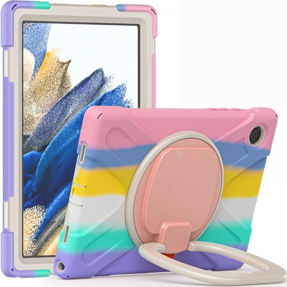 Husă pentru copii pentru Samsung Galaxy tab A8 10.5 SM-X200 SM-X205, blindată cu curea, albastru