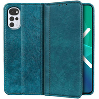 Huse pentru Motorola Moto G22, Wallet Litchi Leather, verde