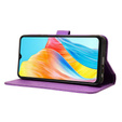 Cu clapetă pentru Oppo A38 4G / Oppo A18 4G, Wallet Smart Magnet, violet