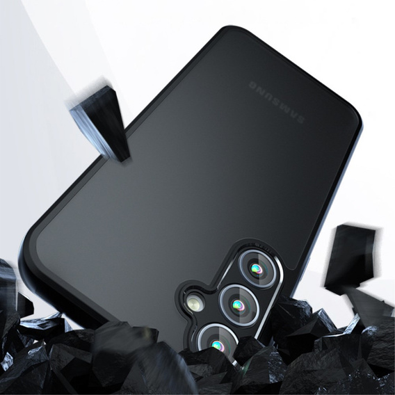 Carcasă pentru Samsung Galaxy S24, Fusion Hybrid, cu protecție pentru camera foto, transparent / negru
