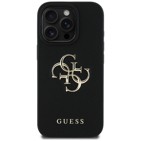 Husă GUESS Grained Big 4G și Classic Logo pentru iPhone 16 Pro