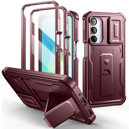 Husă blindată pentru Samsung Galaxy A16, Dexnor Full Body (Two Frames), roșu