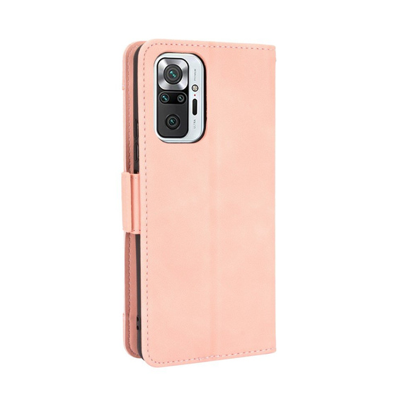 Cu clapetă pentru Xiaomi Redmi Note 10 Pro, Card Slot, roz