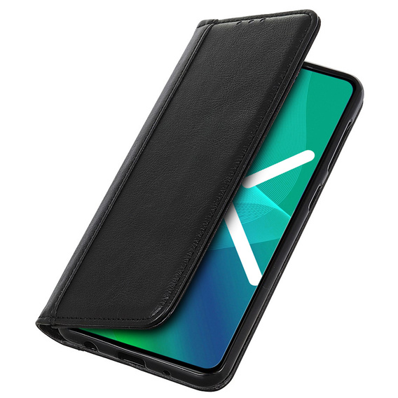 Huse pentru Motorola Edge 40 Pro 5G, Wallet Litchi Leather, negru