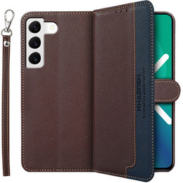 Husa cu clapetă pentru Samsung Galaxy S22+ Plus 5G, KHAZNEH RFID, albastru