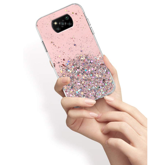 Huse pentru Xiaomi POCO X3 / X3 NFC, Glittery, roz