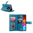 Cu clapetă pentru Honor Magic 7 Lite, Wallet Zipper Pocket, albastru