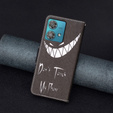 Cu clapetă pentru Motorola Edge 40 Neo, Wallet, Don't Touch My Phone, negru