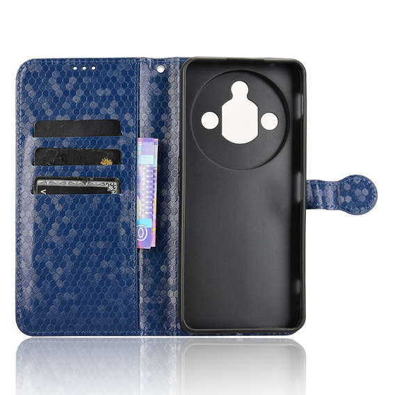 Husă tip portofel Rhombus pentru Nubia Focus Pro 5G, albastră