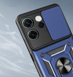 Husă blindată pentru Oppo Reno 14F, cu protecție pentru cameră, cu suport, albastru