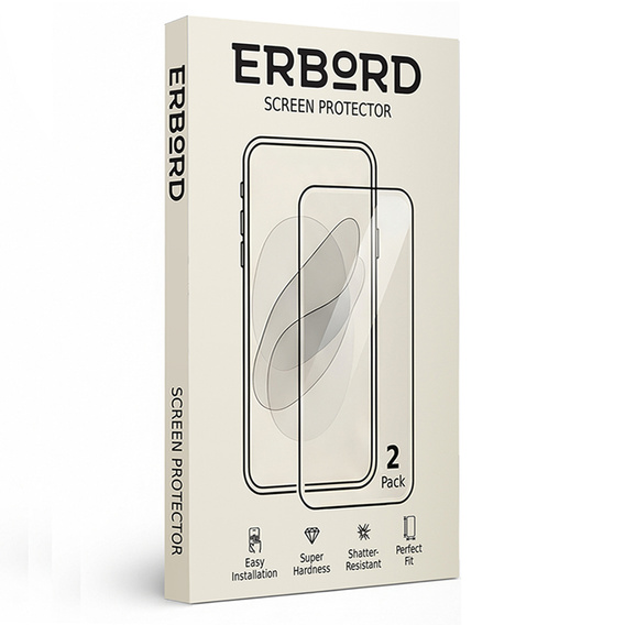 2x sticlă călită pentru iPhone 7/8/SE 2020/SE 2022, ERBORD 9H Hard Glass pe ecran