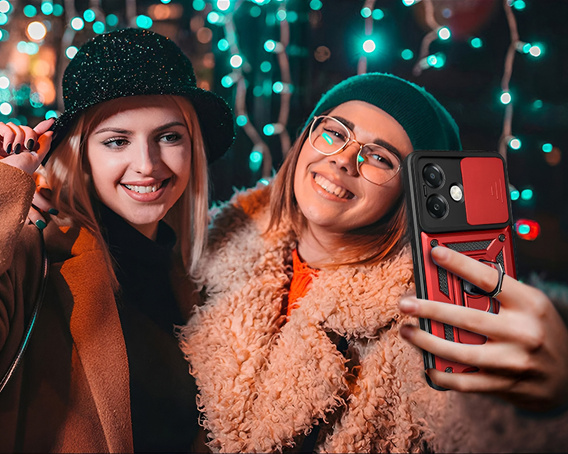 Husă blindată pentru Oppo A40 / Oppo A40m, CamShield Slide, roșu