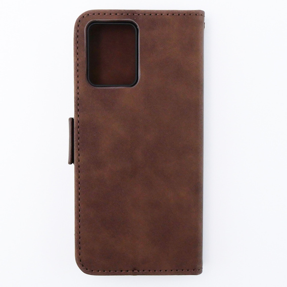 Cu clapetă pentru Motorola Moto G54 5G, Card Slot, maro