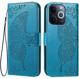 Cu clapetă pentru Realme Note 70T 4G, Butterfly, albastru
