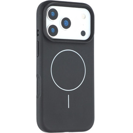 Manșon din silicon pentru iPhone 17 Pro, pentru MagSafe, antișoc, negru