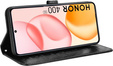 Husa cu clapetă pentru Honor 400 5G, Wallet Rhombus, negru