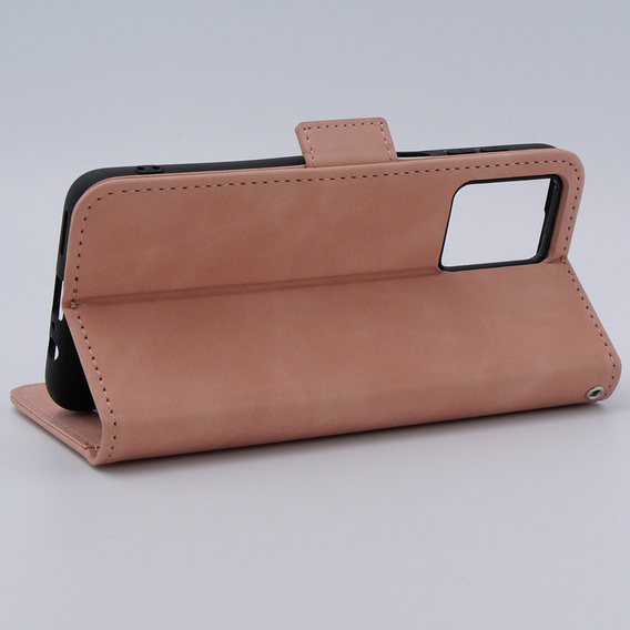 Cu clapetă pentru Motorola Moto G54 5G, Card Slot, roz