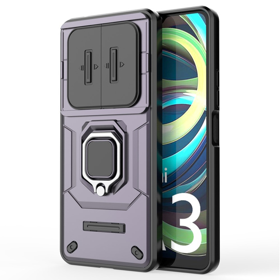 Husă pentru Xiaomi Redmi A3, KickStand Camera Lens, violet