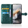 Husa cu clapetă pentru Motorola Moto G56 5G, Wallet Rhombus, verde