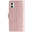 Cu clapetă pentru Motorola Moto G73 5G, Mandala Flower, roz rose gold