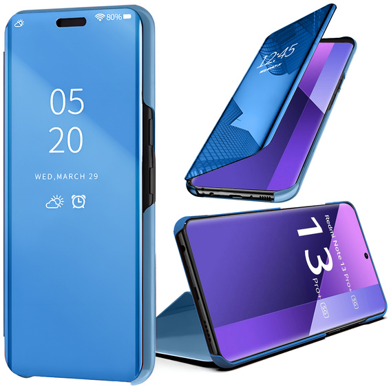 Huse pentru Xiaomi Redmi Note 13 Pro+, Clear View, albastru