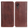 Huse pentru Samsung Galaxy Xcover 7, Wallet Litchi Leather, maro