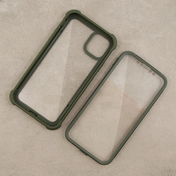 Huse pentru iPhone 11, Dexnor Full Body Rugged, transparent / verde