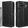 Cu clapetă pentru Google Pixel 8 Pro, Crazy Horse Wallet, negru