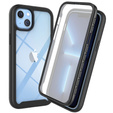 Carcasă pentru iPhone 14, Shockproof, cu folie, negru