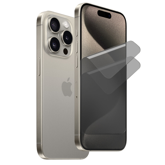 2 x folie de privatizare pentru iPhone 15 Pro Max, ERBORD Anti-Spy Hydrogel