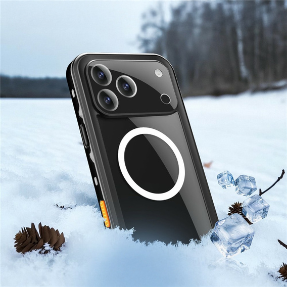 Husă pentru iPhone 17 Pro Max, IP68 rezistentă la apă, SHELLBOX MagSafe, negru