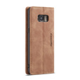 Husa CASEME pentru Samsung Galaxy S8, Leather Wallet Case, maro
