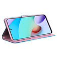 Cu clapetă pentru Xiaomi Redmi 13C / Poco C65, Wallet, Butterflies albastru