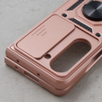 Husă blindată pentru Samsung Galaxy Z Fold5 5G, CamShield Slide, roz rose gold
