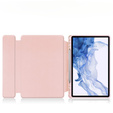 Husă pentru tastatură pentru Samsung Galaxy Tab S9, Rotary 360° Leather, roz rose gold