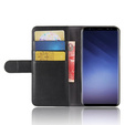 Cu clapetă pentru Samsung Galaxy S9, Leather Flexi Book, negru