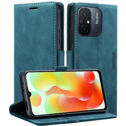 Husă pentru Xiaomi Redmi 12C, ERBORD Vintage, portofel cu clapetă, albastru