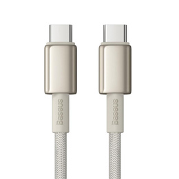 Baseus Tungsten Gold Cablu USB-C la USB-C 100W 1m – Titanium Galaxy, auriu