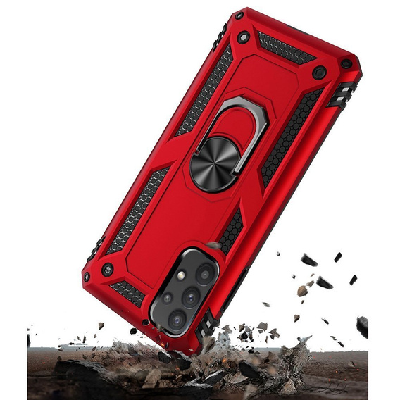 Husă blindată pentru Samsung Galaxy A72 5G, Nox Case Ring, albastru