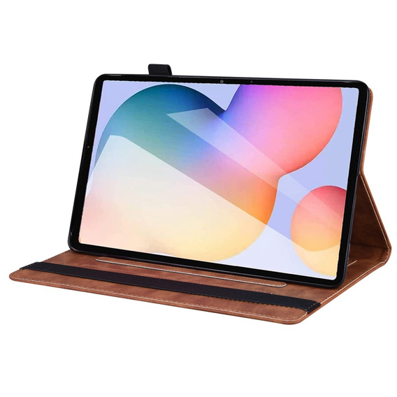 Husă pentru Samsung Galaxy Tab S6 Lite, Classic, cu spațiu pentru stylus, maro