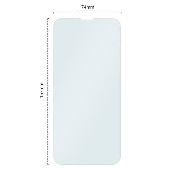 2x sticlă călită pentru iPhone 14 Plus, ERBORD 9H Hard Glass pe ecran