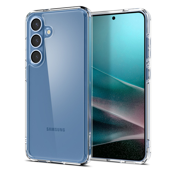 Carcasa Spigen pentru Samsung Galaxy S25+ Plus, Ultra Hybrid, transparentă + sticlă temperată 9H
